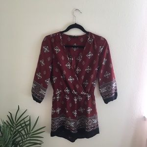 Tribal print romper